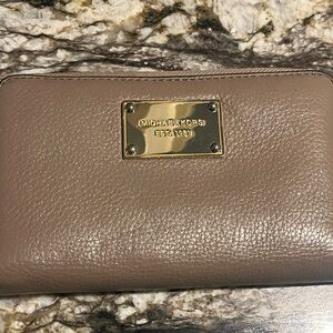 Michael Kors Taupe Leather Wallet